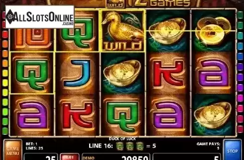 Screen 1. Duck of Luck from Casino Technology
