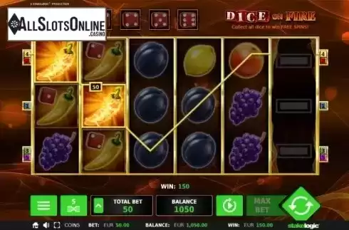 Screen 5. Dice on Fire from StakeLogic