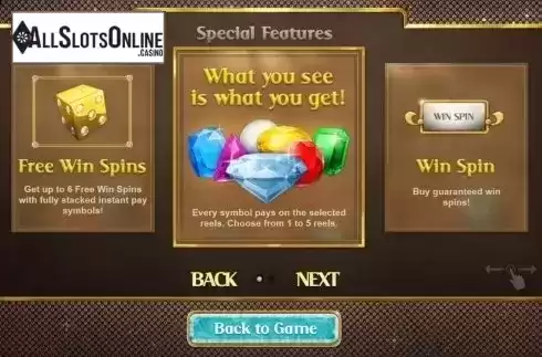 Screen2. Diamond Dice from Cayetano Gaming