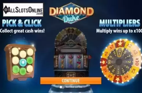 Start Screen. Diamond Duke from Quickspin