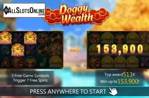 Start screen 1. Doggy Wealth from Dragoon Soft