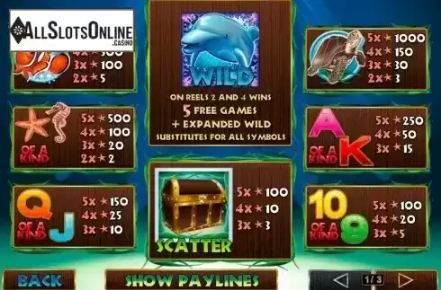 Screen2. Dolphin Reef from Playtech