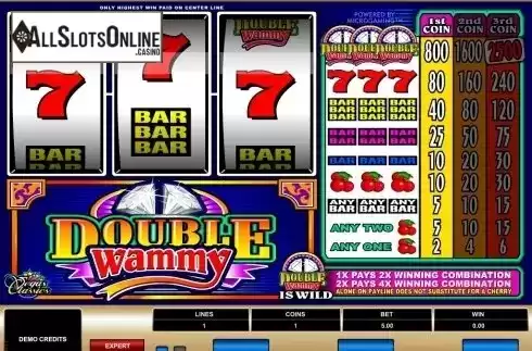 Reels screen. Double Wammy from Microgaming