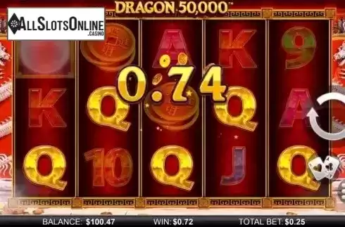 Win screen. Dragon 50000 from Chance Interactive
