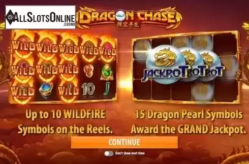 Start Screen. Dragon Chase from Quickspin