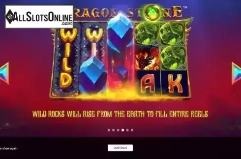 Start Screen. Dragon Stone from iSoftBet