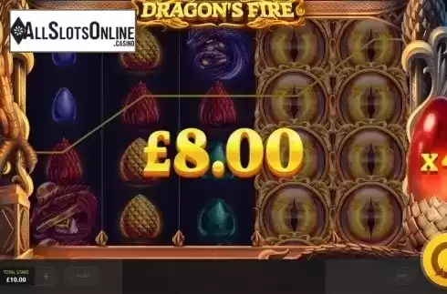 Multiplier win screen 2. Dragon's Fire from Red Tiger