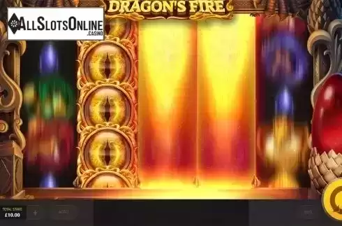 Fire blast screen. Dragon's Fire from Red Tiger