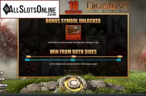 Free spins 2. Dragon's Myth from Rabcat
