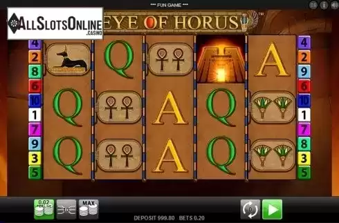 Screen 1. Eye of Horus (Reel Time Gaming) from Reel Time Gaming