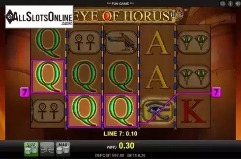 Screen 2. Eye of Horus (Reel Time Gaming) from Reel Time Gaming