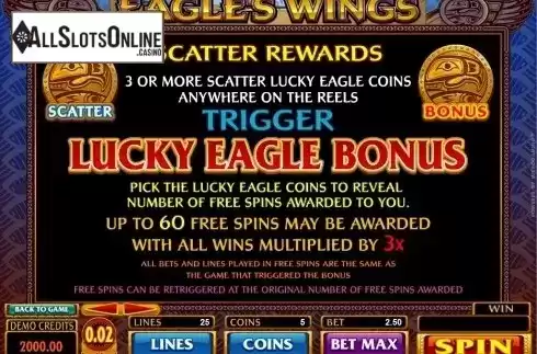 Screen2. Eagle's Wings from Microgaming
