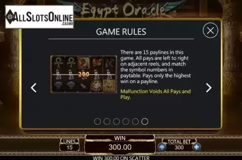 Game rules 2. Egypt Oracle from Dragoon Soft