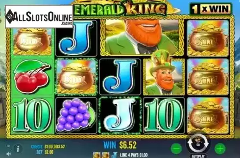 Win Screen 2. Emerald King from Reel Kingdom