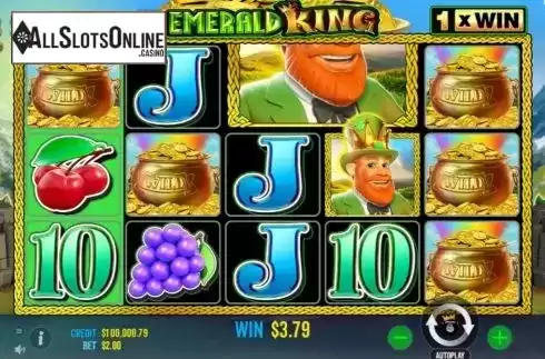 Win Screen 1. Emerald King from Reel Kingdom