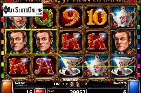 Screen 2. English Rose from Casino Technology