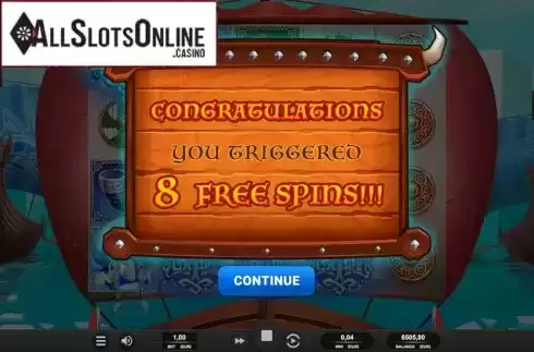 Free Spins Start Screen. Erik the Red from Relax Gaming