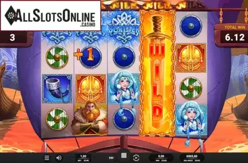 Free Spins Win Screen. Erik the Red from Relax Gaming