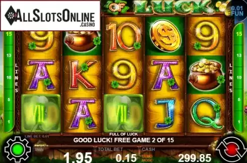 Win screen 2. Full Of Luck from Casino Technology