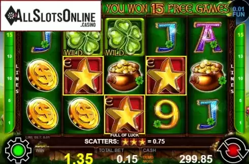 Win screen 1. Full Of Luck from Casino Technology