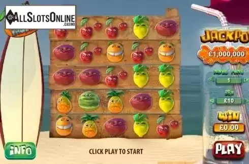 Game Workflow screen. Funky Fruits from Playtech