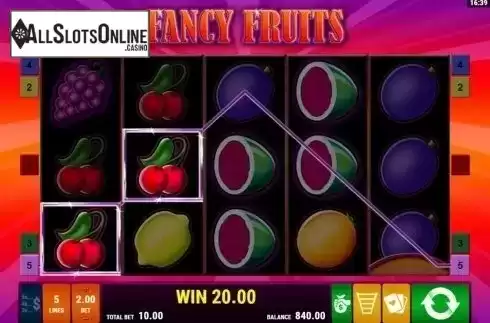Win Screen 1. Fancy Fruits from Gamomat