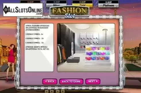 Bonus 1. Fashion Slot (Betsense) from Betsense