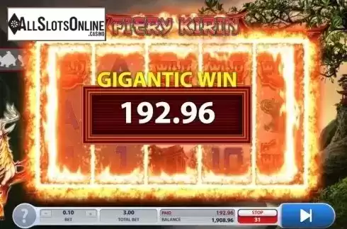 Gigantic Win. Fiery Kirin from 2by2 Gaming
