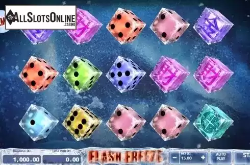 Reel Screen. Flash Freeze from Air Dice