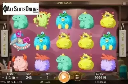 Win Screen. Fluffy Buddy from KA Gaming