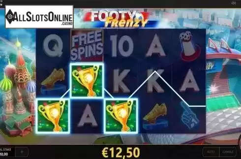 Win screen 2. Footy Frenzy from Cayetano Gaming