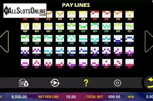 Paytable 3. Fortune Cats from Aspect Gaming