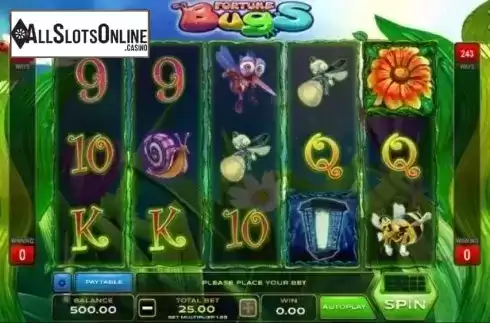 Reel Screen. Fortune Bugs from Xplosive Slots Group