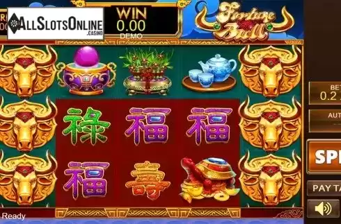 Reels screen. Fortune Bull from PlayStar