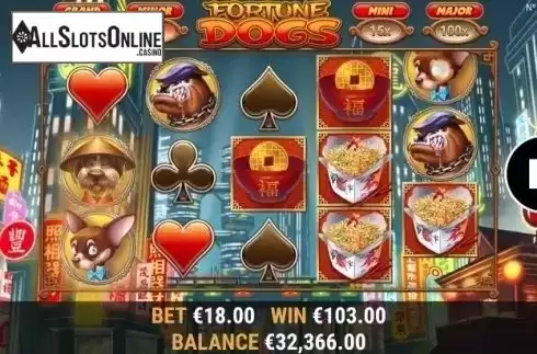 Free Spins Win Screen 2. Fortune Dogs from Habanero