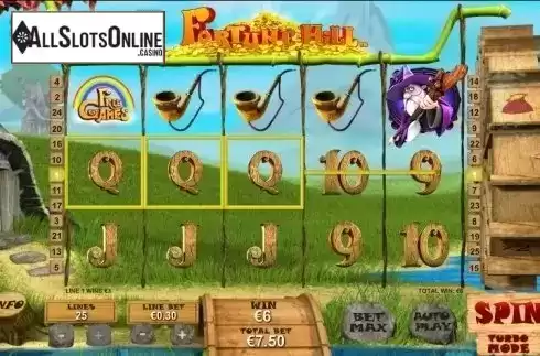 Win Screen. Fortune Hill from Playtech