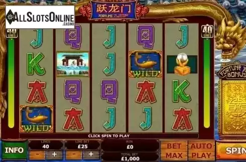 Reels screen. Fortune Jump from Playtech