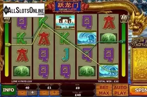 Win screen. Fortune Jump from Playtech