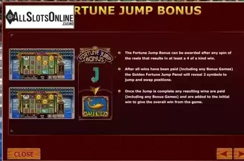 Paytable 2. Fortune Jump from Playtech