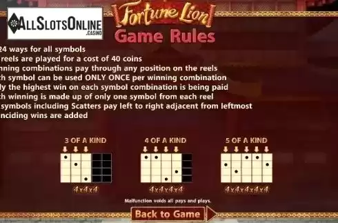 Lines. Fortune Lion (SimplePlay) from SimplePlay