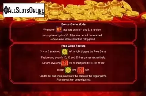 Features. Fortune Luck from August Gaming
