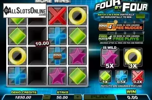 Screen 3. Four By Four from Microgaming