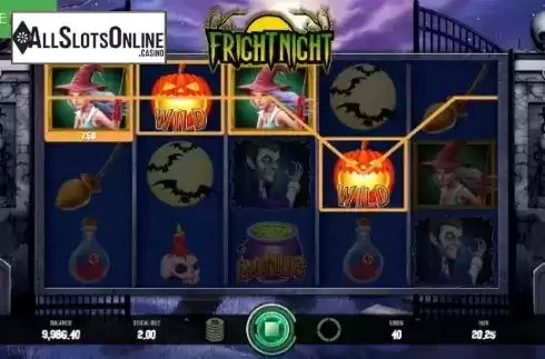 Wild Win Screen. Fright Night from Caleta Gaming