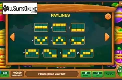 Paylines. Fruit Scapes from InBet Games