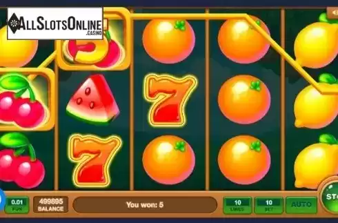 Win screen. Fruit Scapes from InBet Games