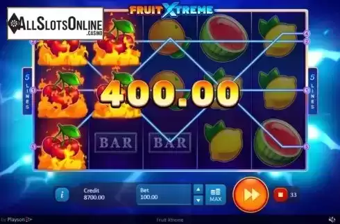 Win Screen 1. Fruit Xtreme from Playson