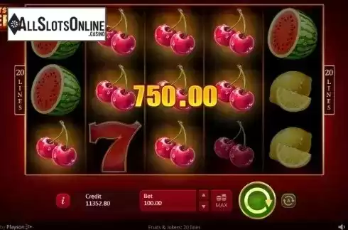 Win Screen 2. Fruits & Joker from Playson