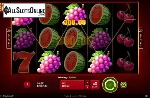Win Screen 3. Fruits & Joker from Playson