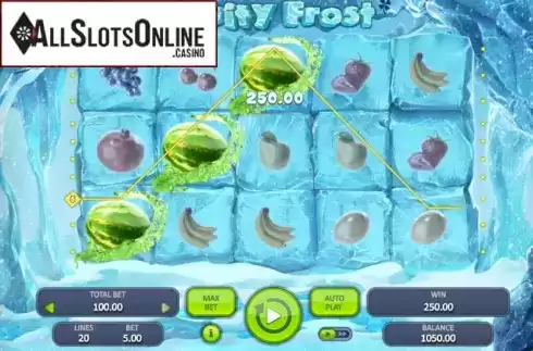 Win Screen. Fruity Frost from Booongo