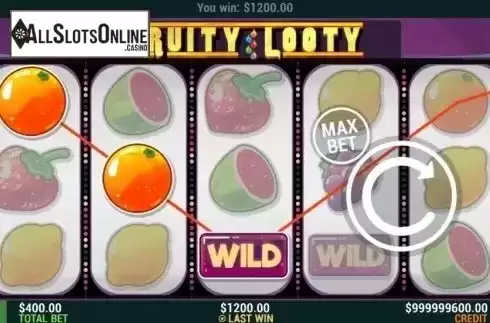 Win Screen. Fruity Looty from Slot Factory